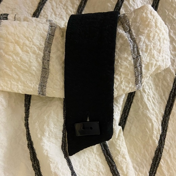 Ali Miles Tunic Top Crinkle Fabric Asymmetrical Hem Side Zip Pocket Large Artsy - Picture 10 of 13